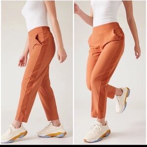 Athleta Brooklyn Ankle Pant, Size 2P Orange/Coral Joggers Women’s